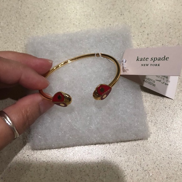 NWT♠️Kate Spade Gold-Tone LadyBug Cuff Bracelet ♠️ - Picture 6 of 6
